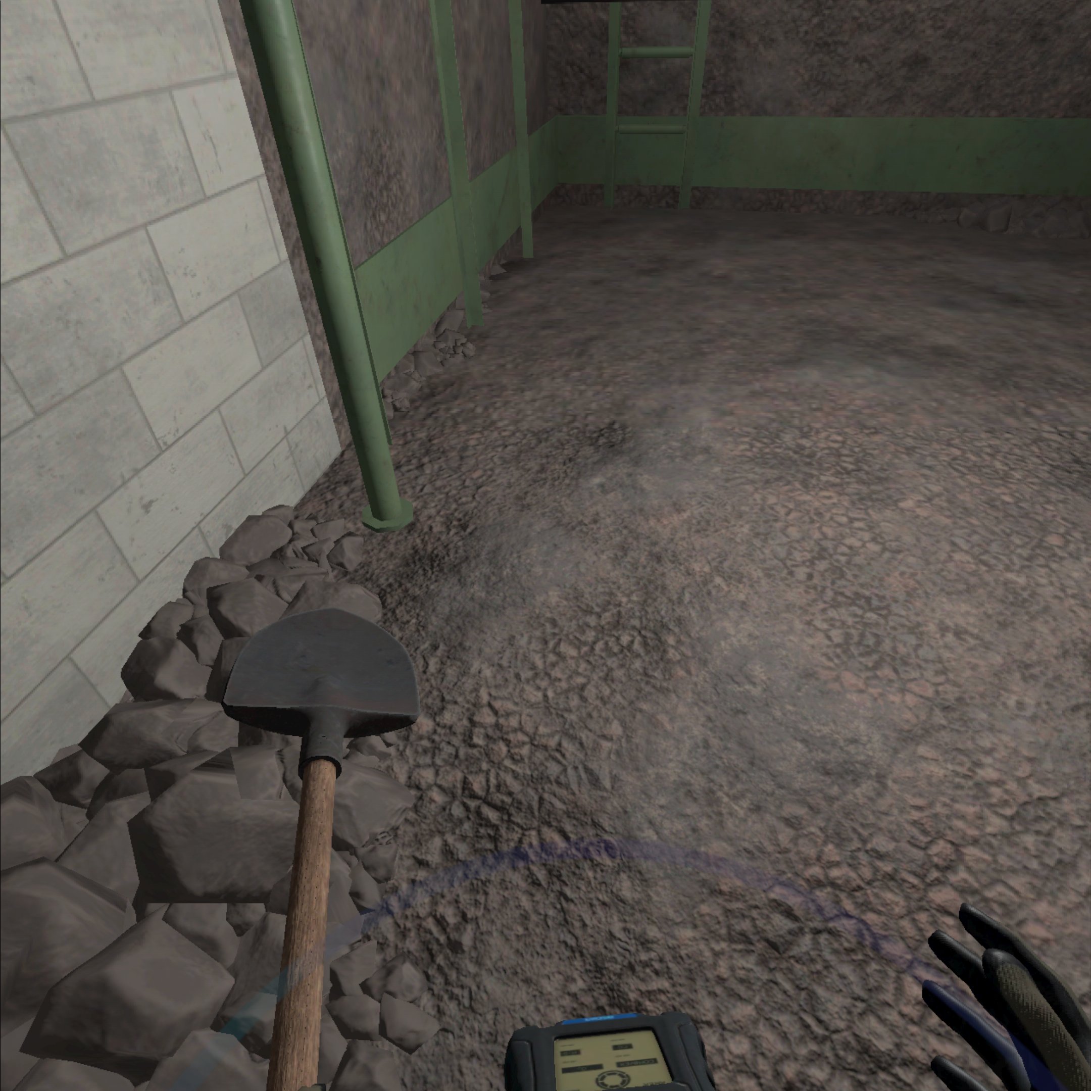 Claustrophobic view within the industrial crawl space