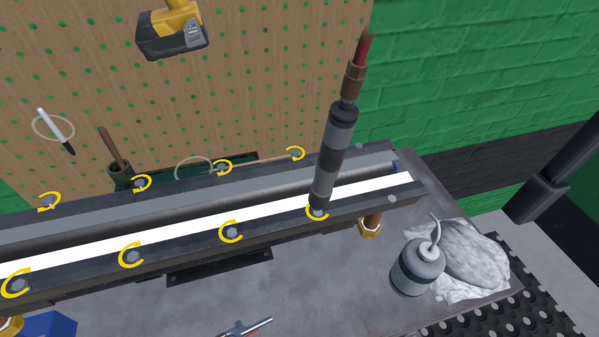 Metering blade removal sequence with hand tracking
