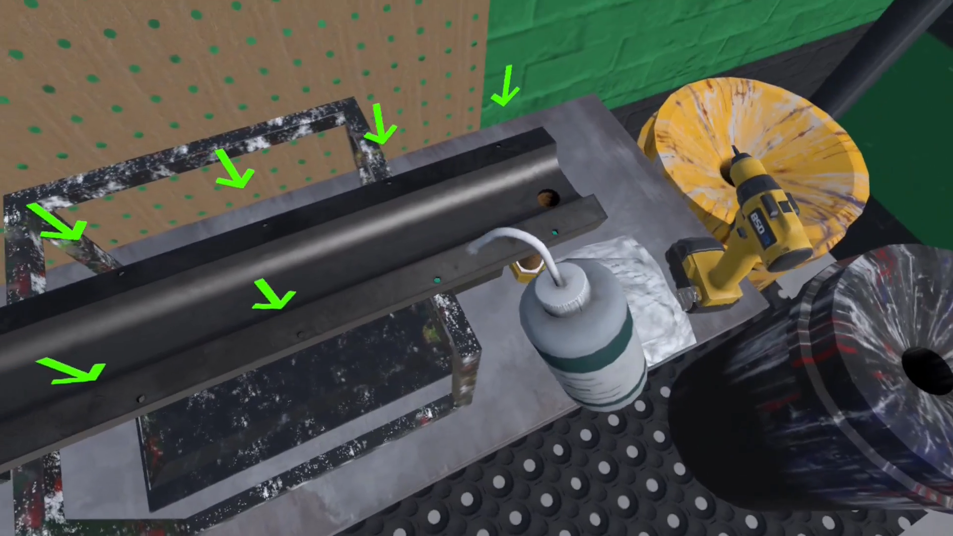 Solvent cleaning stage with interactive spray tool